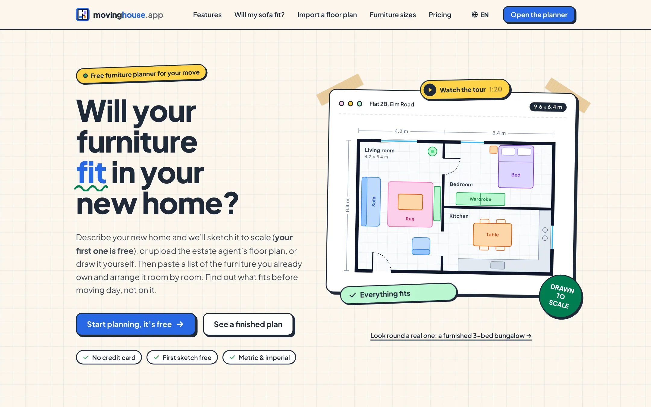 Screenshot of the movinghouse.app website